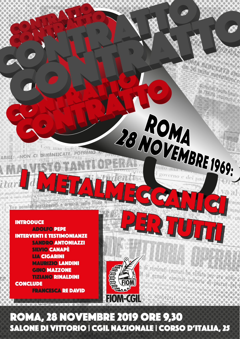 Roma, 28 novembre 1969/2019. I metalmeccanici per tutti